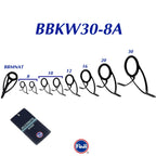 Original Fuji KW30-8A10A Silver or Dark Grey Color Alconite Guide set for Surfcasting Rod and Heavy Surf Fishing Rods components