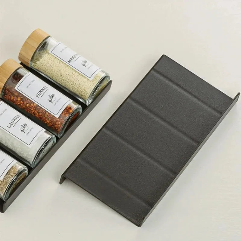4 Layers Kitchen Spice Drawer Organizer Adjustable Spice Rack for Spice Jars Seasoning Bottles Cabinet Pantry Kitchen Organizer