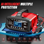 12V 15A / 24V 5A 300W Battery Charger Car Motorcycle Tester Smart Pulse Repair Tools EU Plug 100V-240V Input Auto Accessories