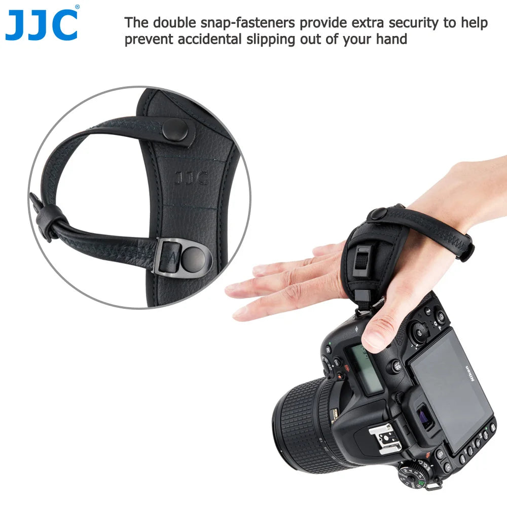JJC DSLR Camera Hand Grip Strap with Arca Swiss Quick Release Tripod Mount Plate for Canon Nikon Sony Fujifilm Olympus Panasonic