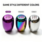 Universal Rainbow Shift Knob - Burnt Blue Aluminum Gear Lever for Manual/Auto Cars, Anti-Slip Ergonomic Grip