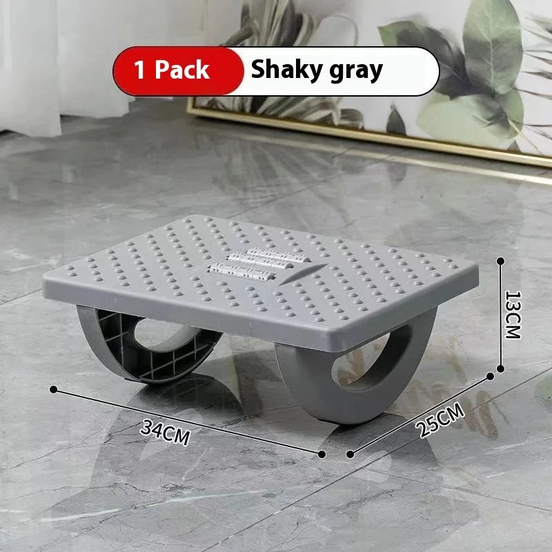 Under Desk Ergonomic Foot Rest Stool with Massage Rollers, Portable, 1pc, Black/Grey/White