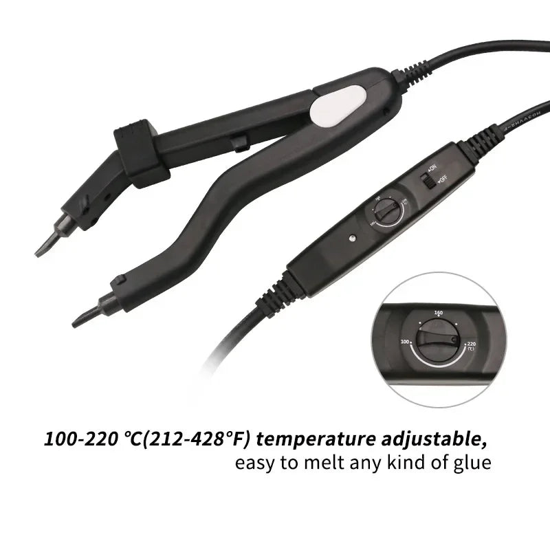 Tongs for hair extensions Smart Heating Tip Professional Hair Extension Tools Hair connectors extension tongs Heating Iron Hot