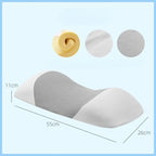 Memory Foam Lumbar Support Pillow for Sleeping, 55x26x11cm, Deep Gray