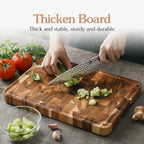 XINZUO Acacia Wood Cutting Board Cut Bread Fruit Meat Quality Kitchen Wooden Chopping Blocks Non-slip Kitchen Tools