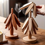 Tree Design Stand Bamboo Wooden Trivets Decorative Anti Scald Heat Resistant Table Mat Coaster Wood   Placemats Pot