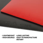 LOKI ARTHUR EUROPE DIAMOND Table Tennis Rubber Sheet ITTF Approved Non-sticky Ping Pong Rubber with Carbon Cake Sponge Pips-in