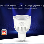 Miboxer Zigbee RGB+CCT LED Bulb Light 4W/6W/12W GU10 E27 Smart Dimmable Spotlight Lamp FUT089Z RF Remote WIFI ZB-Box2 ZB-Box3