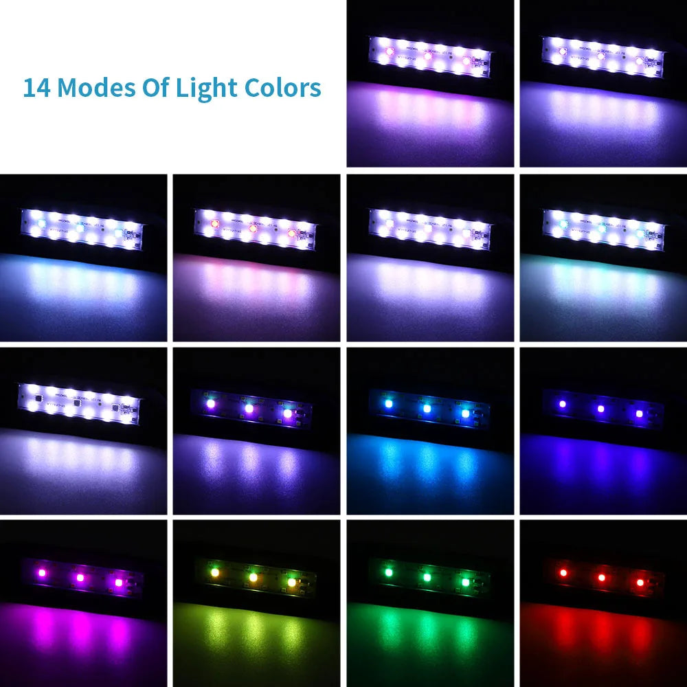 USB Aquarium Timer Led Lights For Fish Tank Full Spectrum Fish Tank Light LED Lamp for Water Plants Aquatic Lamp Light 6W/9W/12W