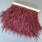 Ostrich Feathers Trim 13-18CM 5-7inch Feather Plumes Ribbon Selvage For DIY Wedding Dress Decoration Crafts Accessories