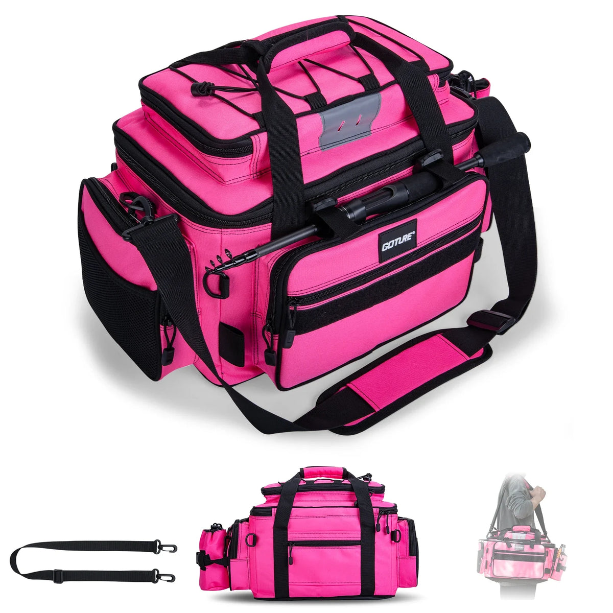 Goture 53*30*29 Outdoor Waterproof Fishing Bag Cycling Sports Storage Shoulder Bag Large Capacity Hunting Tactical Soft Bag