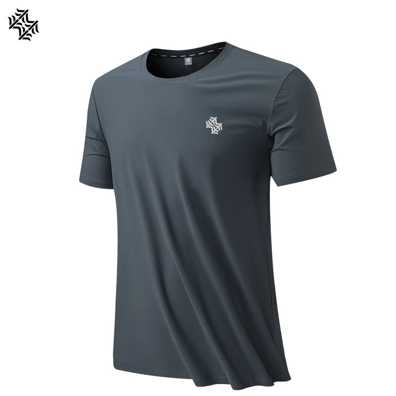 SBWL Men's Quick Dry Athletic T-Shirt, Short Sleeve, Black/Blue/Dark Grey, Sizes M-5XL