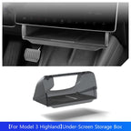 Under-Screen Storage Box For Tesla Model 3 Highland Hidden Fold Able Storage Box Car Storage Modification Parts Interior Design