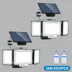 Solar Lights Outdoor 400LED Remote Solar Security Lights Outdoor Motion Sensor Waterproof Solar Wall Lamp Garden Patio Yard