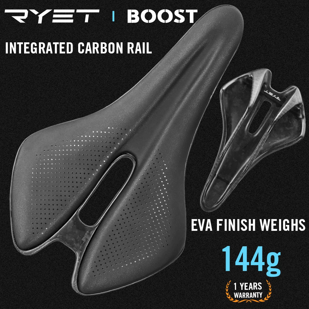 RYET Full Carbon T1000 3D Printed Saddle Bicycle Saddle for Road MTB Gravel Bike Seat Cushion Bicycle Accessories 250*150mm