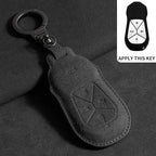 Suede Leather Car Key Case for Xiangpeng Xpeng P5 P7 G3 G6 G9  X2 N5 F30 H93 X9 2019 2020 2021 2022 2023 Remote Fob Shell Case