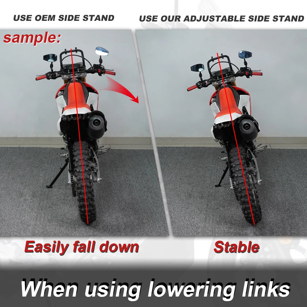 For Honda NC750X 2021 2022 2023 2024 2025 2026 Motorcycle Adjustable Kickstand Steel Side Stand Holder Parking Rack Support Foot