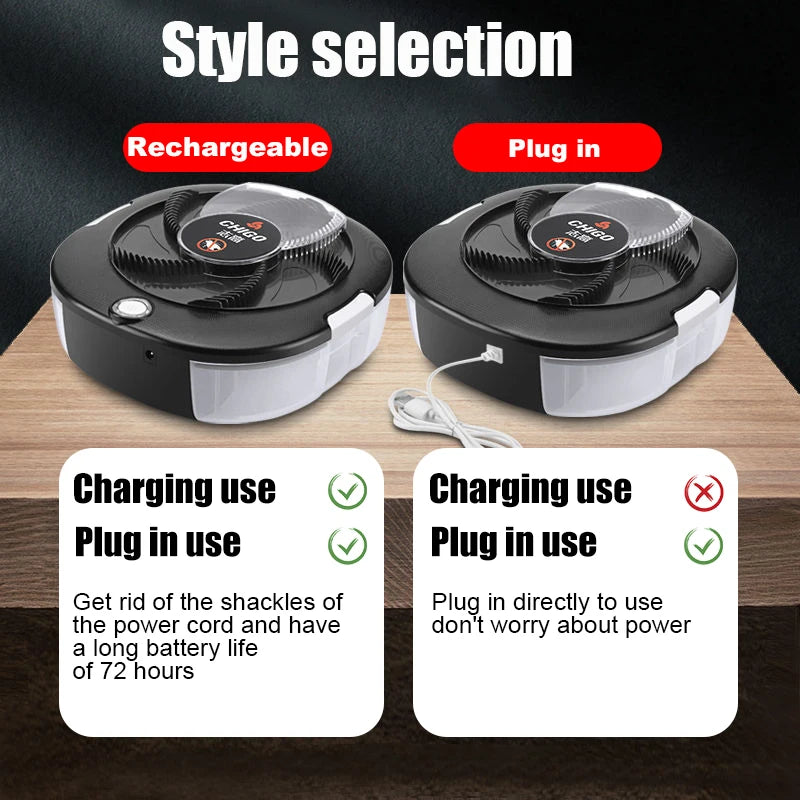 Flycatcher Rechargeable/USB Electric Fly Trap CHIGO Safety Insect Flytrap Indoor/Outdoor Pest Catching Tool For Kitchen Garden