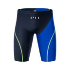 MY KILOMETRE Men's Racing Swim Jammer Shorts Chlorine Resistant Quick-Dry, BlackBlue, 3XL