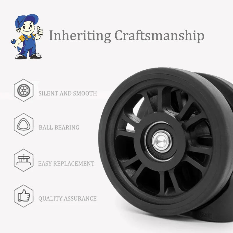 Suitable for American Tourister 85A Universal Wheel 2/4PCS Wheels for Suitcase  Luggage Accessories Replacement Spare Parts Mute