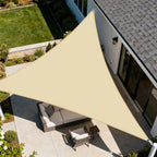 Green Waterproof Triangular Sunshade Sail Sunscreen Cloth Rainproof Awning for Balcony Courtyard Outdoor Shade Solution