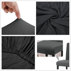 4Pc Set High Stretch Dining Chair Cover Elastic Slipcover Removable Non Slip Seat Protector for Living Room Home Kitchen Wedding