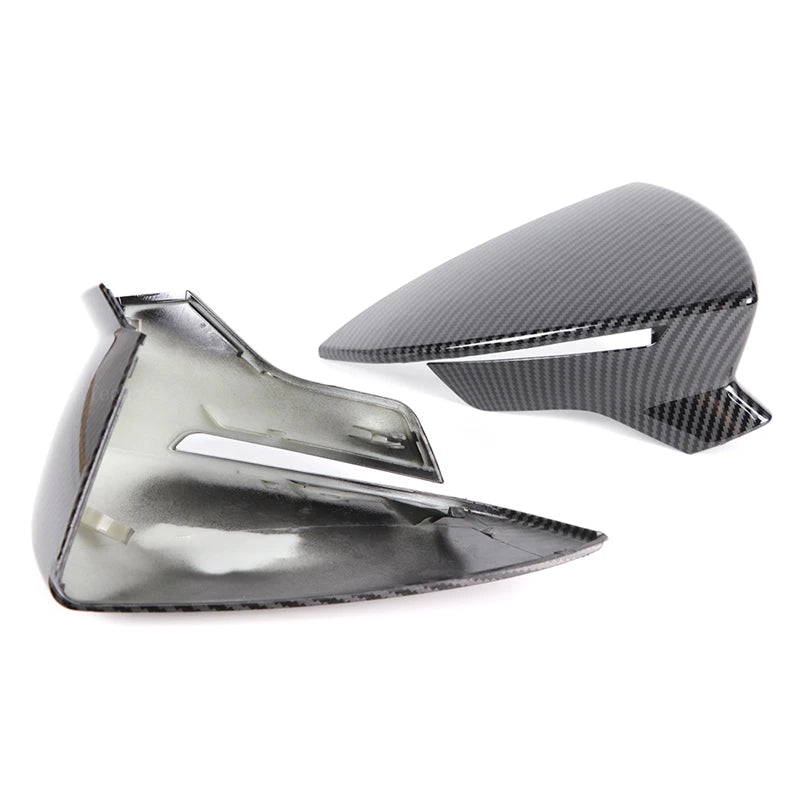 Gloss Black Mirror Cap for Seat Leon Lion 5F III Ibiza 6F V KJ1 Arona KJ7 Carbon LookCar Side Rearview Mirror Cover Accessories
