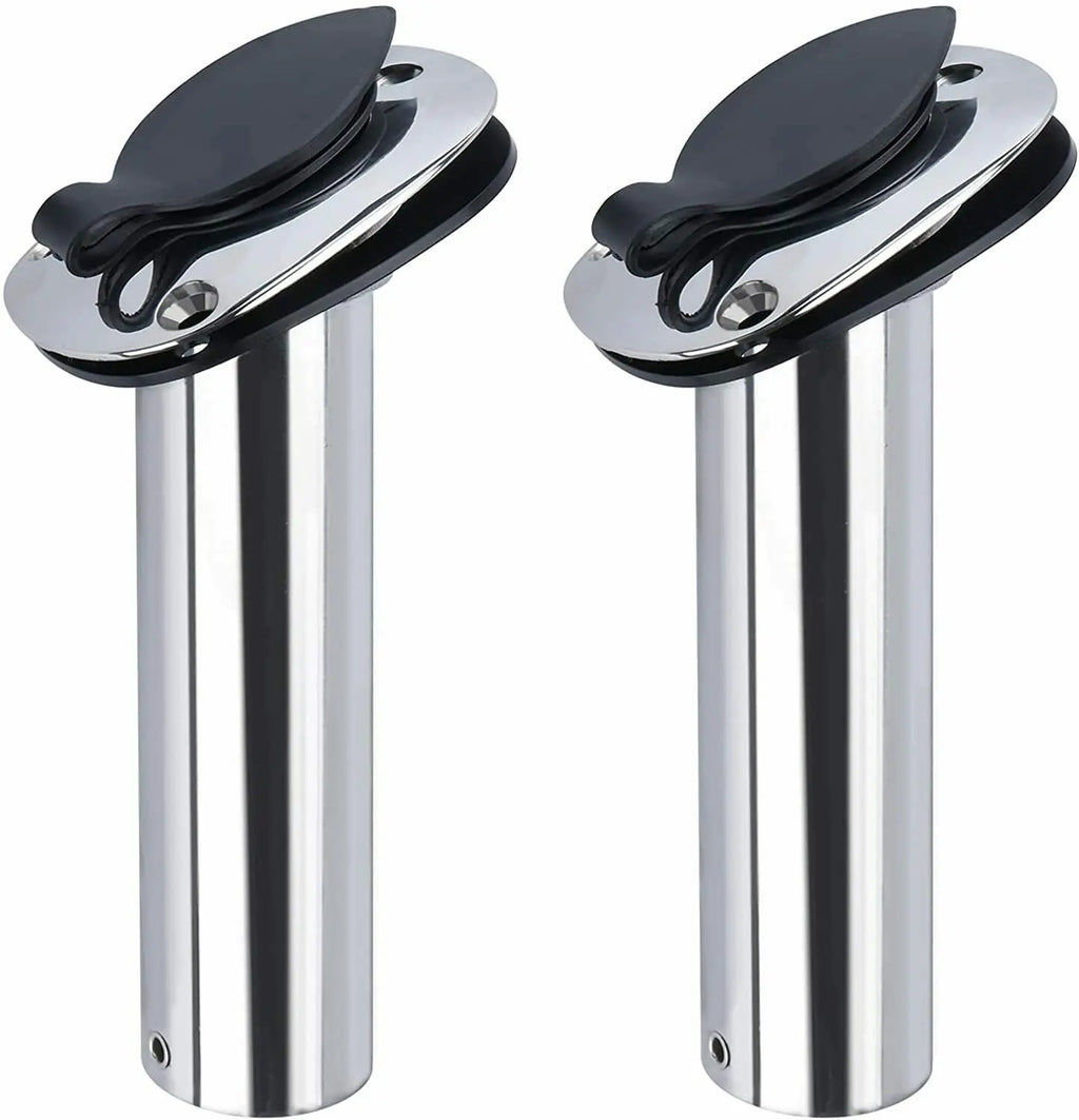 2X Stainless Steel Flush Mount Boat Fishing Rod Holder 30 Degree Rod Pod for Marine Boat