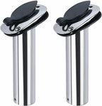 2X Stainless Steel Flush Mount Boat Fishing Rod Holder 30 Degree Rod Pod for Marine Boat