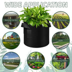 5 Pack Grow Bags, Garden Planting Nonwoven Fabric Pots with Reinforced Handle(3 Gallon，4 Gallon, 5 Gallon, 7 Gallon, 30 Gallon)