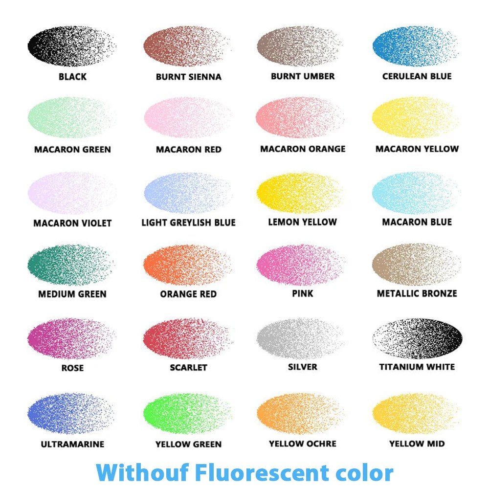12/24 Colors Airbrush Paint Set Water Based 30ml Acrylic Paint Modle Spary Paint for DIY Nails Painting Air Brush Paint Kit