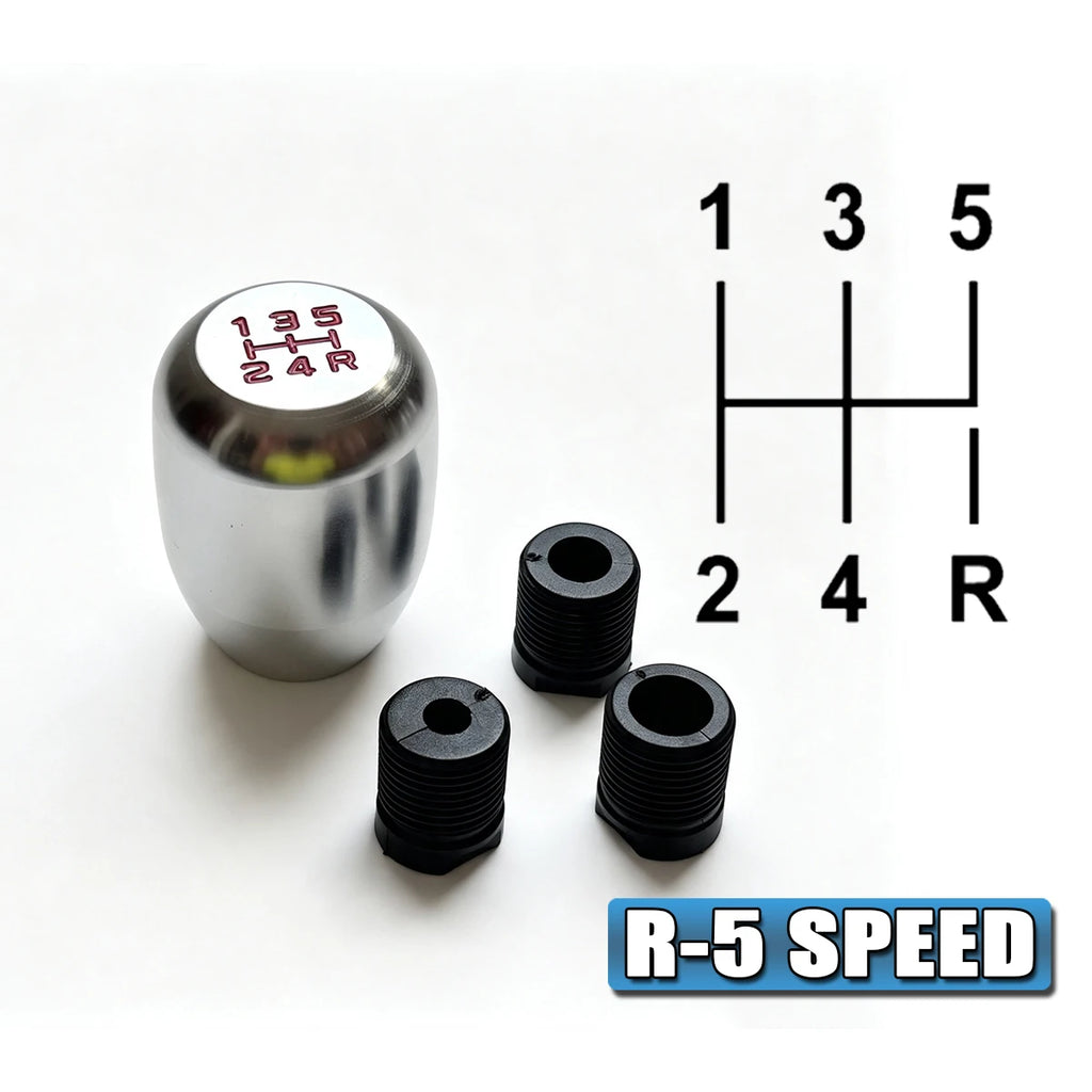 Universal Rainbow Shift Knob - Burnt Blue Aluminum Gear Lever for Manual/Auto Cars, Anti-Slip Ergonomic Grip