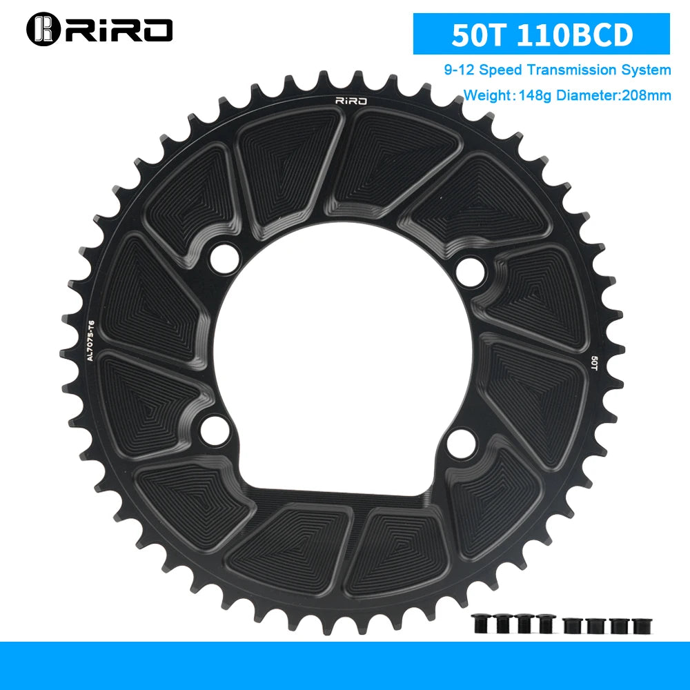 RIRO 110 BCD bike Chainring 46T 48T 50T 52T 54T 56T 58T Road Bicycle Chainwheel 9/10/11/12S for SHIMANO R7000 R8000 R9100