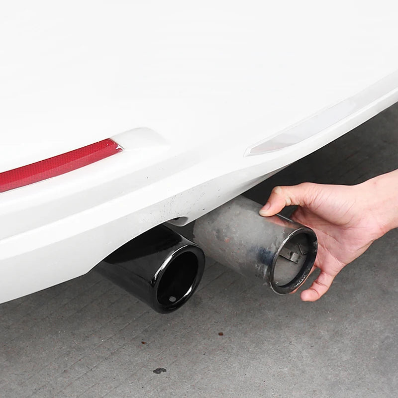 For BMW F10 F20 F30 F32 F34 F36 F48 Car Exhaust Muffler Tip Stainless Steel Pipe Chrome Trim Modified Car Rear Tail Throat Liner