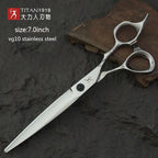 Titan hair scissors cut hair shears cutting hairdressing  vg10 steel, hand made sharp scissors