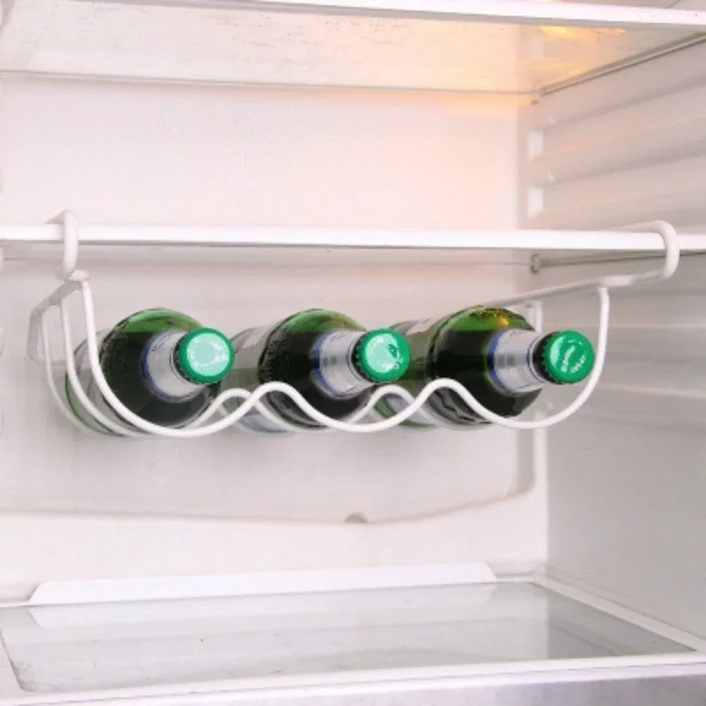 Refrigerator Bottle Organizer Rack Shelf Insert, Beer & Wine Holder, Style A