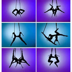 double loop Aerial Loops Aerial Straps Ropes 2 Meters suspension rope beltAerial Acrobatics Body Loop Trap Circus Apparatuses