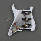 FLEOR Brown Tortoise Prewired Pickguard Alnico 5 Single-coil Pickup Set for 11 Holes SSS ST Guitar Parts