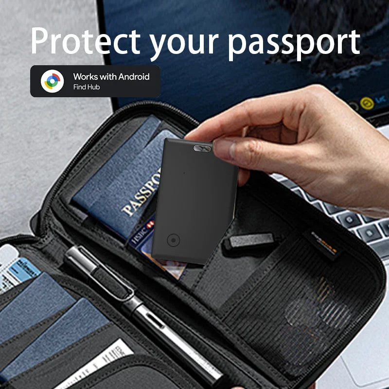 1pack Android Wallet Tracker Card Tracker Tag,Works with Google Find Hub App (NOT for IOS or ),Waterproof for Keys Luggage