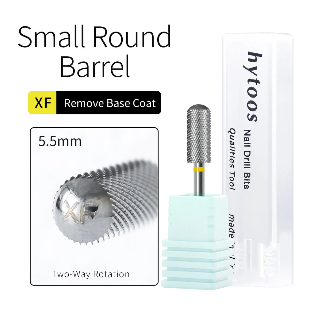 HYTOOS 5.35mm Safety Barrel Nail Drill Bit – Pro Gel Polish Removal Bit for Electric Nail Files Fast & Safe Acrylic & Poly Gel