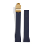 Original Stripess CTS FKM Rubber Watch Strap 20mm For D-elug FKM CTS Watchband Quick Release Silver Butterfly Buckle Cut To Size
