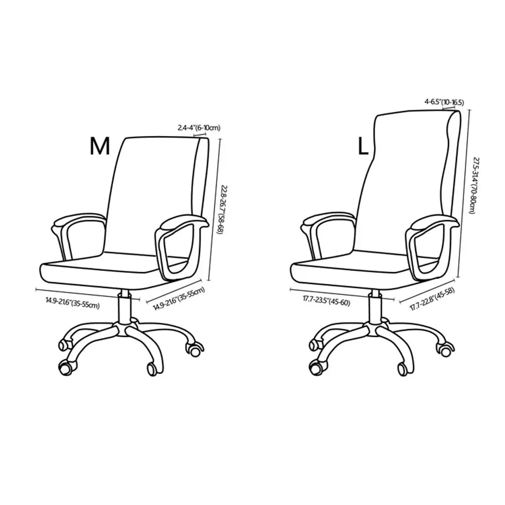 Elastic Rotating Office Chair Cover With Back Anti-dirty Computer Seat Case Spandex Gaming Chairs Slipcover for Armchair