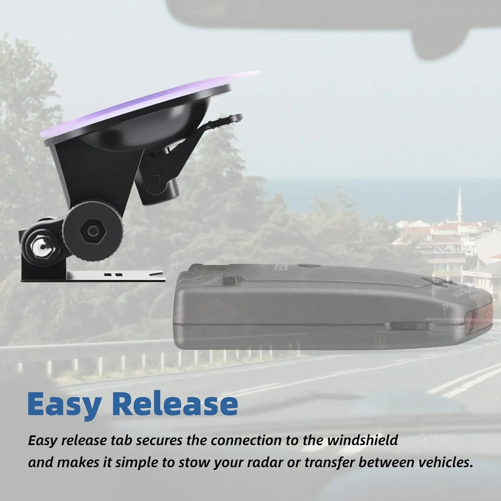 Windshield Mount for Escort Radar Detector-Suction Cup Holder for Escort Passport 9500 8500 7500 X80 X70 Solo S3 S4/STi/Redline