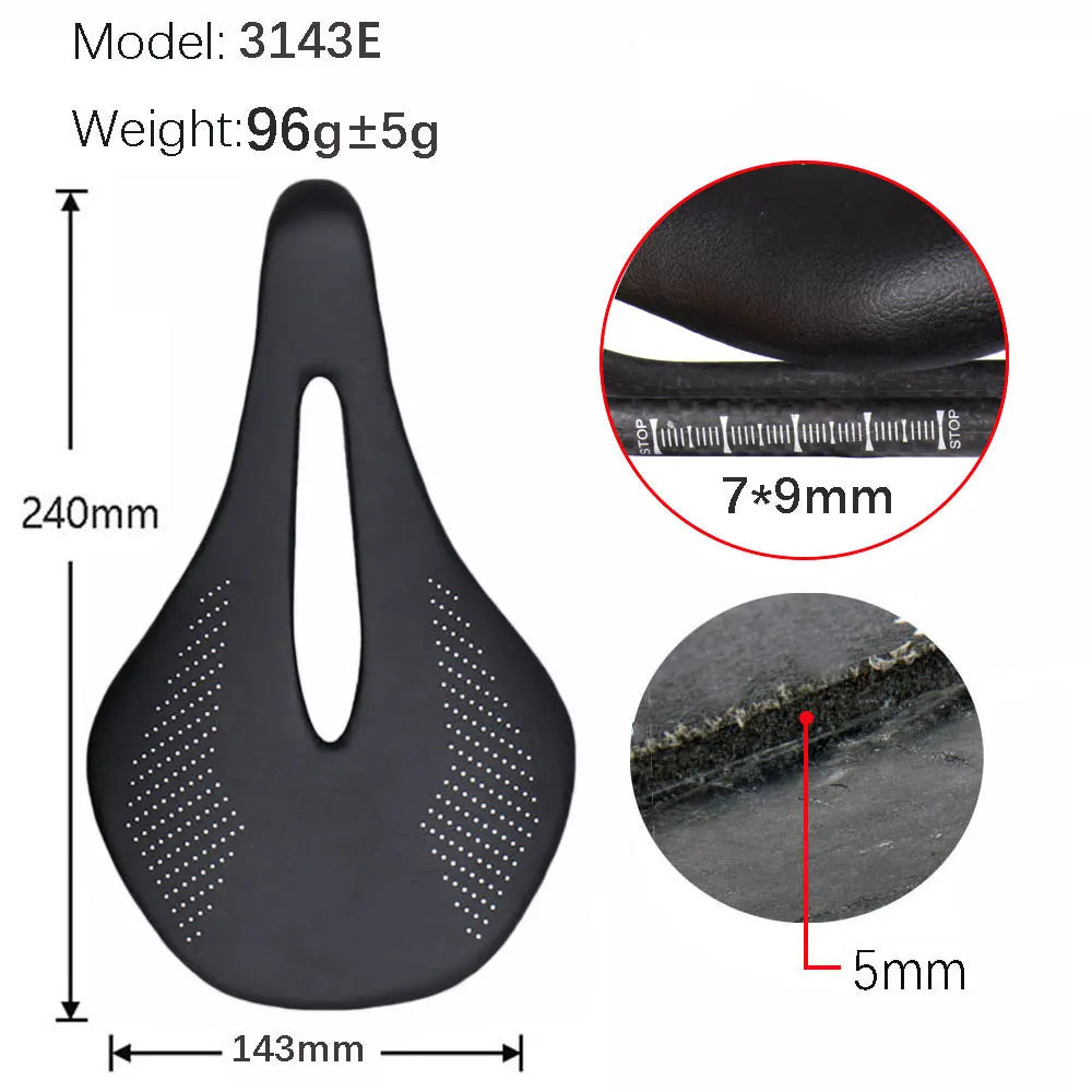 elitaone Bicycle saddle Carbon Power Road/MTB Bike Saddle 143mm 155mm Triathlon Bicycle Saddles Ultralight 98g