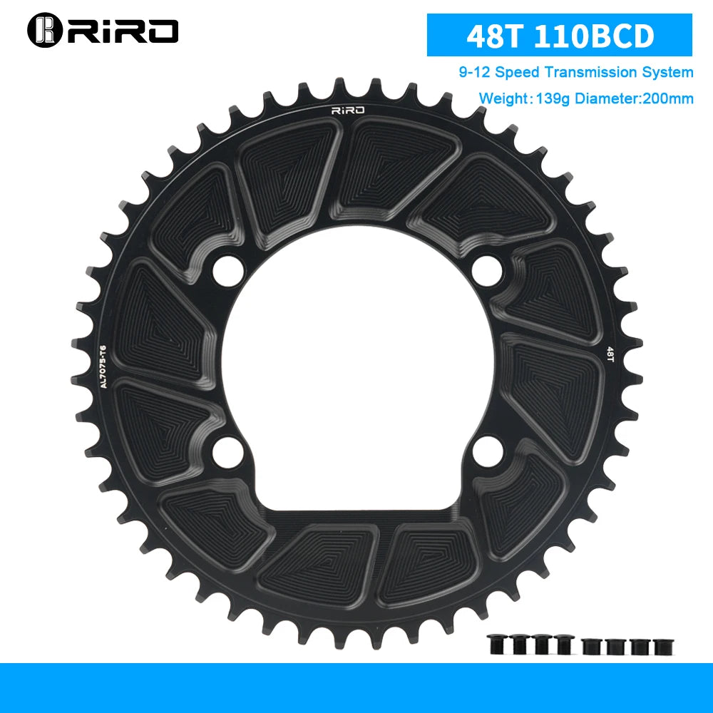 RIRO 110 BCD bike Chainring 46T 48T 50T 52T 54T 56T 58T Road Bicycle Chainwheel 9/10/11/12S for SHIMANO R7000 R8000 R9100