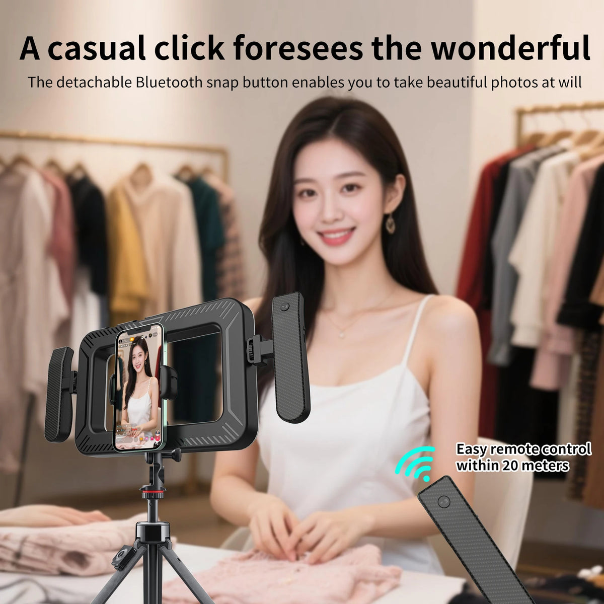 K03 Portable Handheld Ring LED Selfie Light for Phone Photography Live Streaming