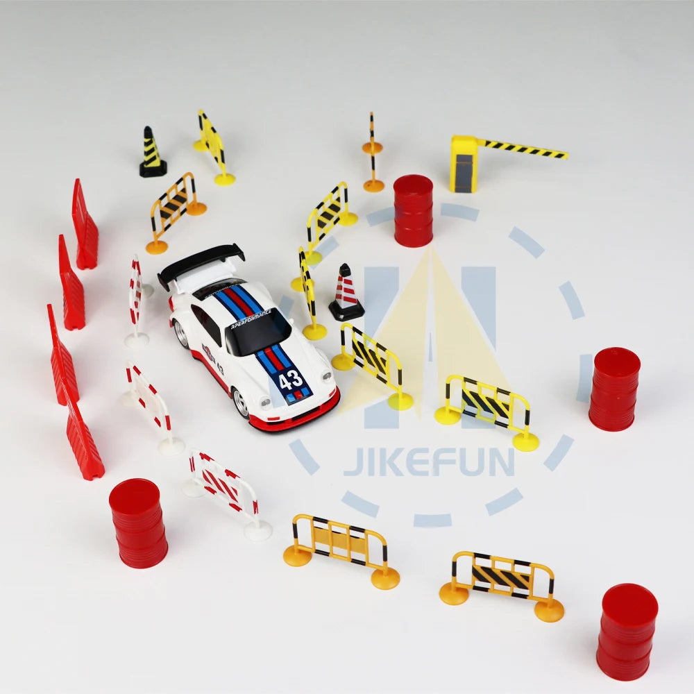 100pcs/200pcs/300pcs RC Car Road Barriers Drifting Race Track Barrier Traffic Barrier Props RC Roadblocks for remote control Car