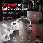 USB Red Laser Positioning Light Infrared Working Lamp Cutting with Magnetic Base DC5V Line/Cross Sewing Machine Accessories