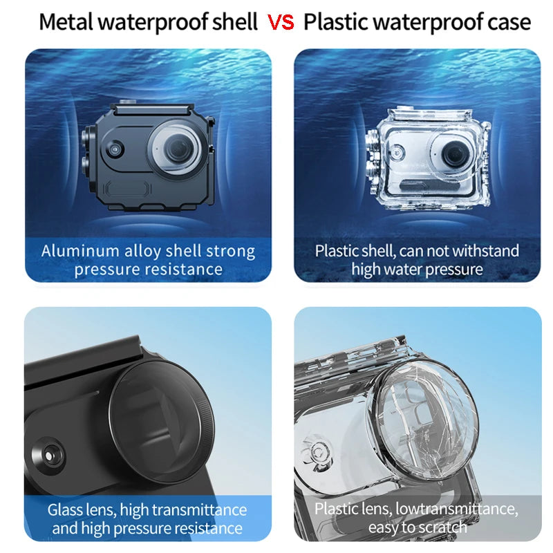 GO 3 3S Waterproof Housing Case for Insta360 GO3 Tempered Glass Underwater Diving Protective Frame for Insta 360 GO Thumb Camera