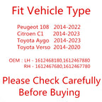 Side Mirror Glass For Peugeot 108 2014-2022 Citroen C1 Toyota Aygo 2014-2023 Verso 2014-2020 With Heating Rearview Mirror Lens